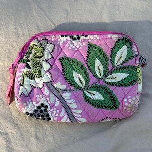 Floral Quilted Pink Pouch
